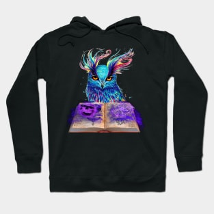 Graphic Design Magic Owl With Spell Book Hoodie